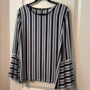Loft Black and White Striped Women's Top